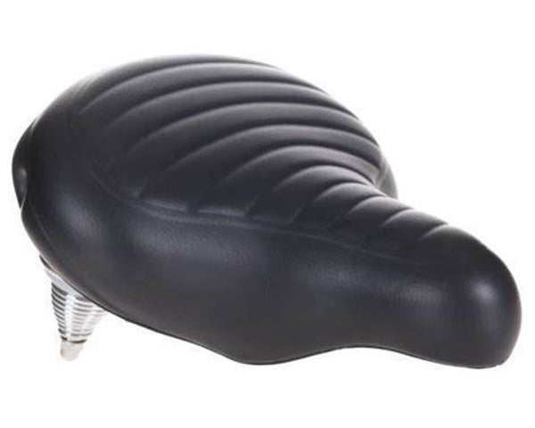Selle Comfort Wave Fietszadel Zwart – Unisex – Comfort Zadel met Veren