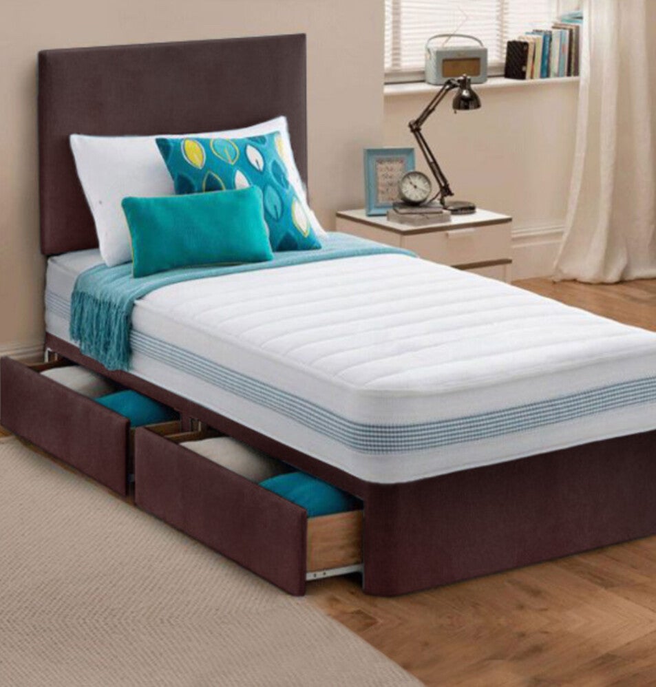 Classic mahogany bed with built in draws