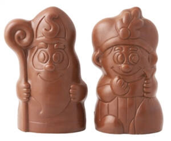 Lachende sint en piet