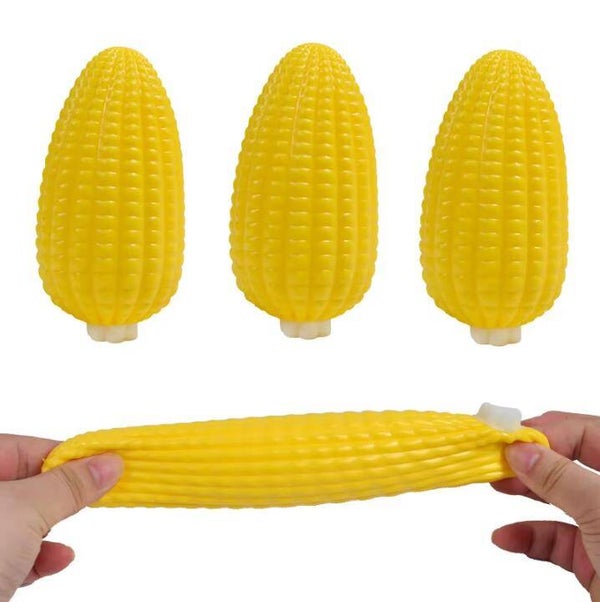 🌽💛 Squeezy Maïskolf – Zachte Fidget