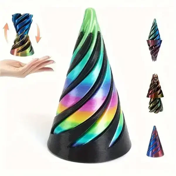 3D-geprinte Impossible Cone – Magisch spiraal fidget-speeltje
