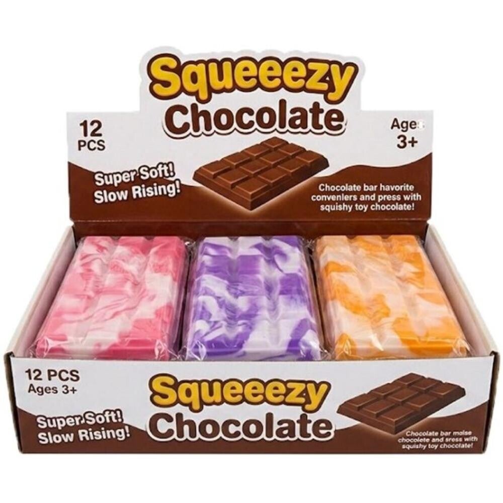 Squeezy Chocolate - Langzaam Oprijzend Squishy Speelgoed in Verschillende Kleuren voor Kinderen en Volwassenen