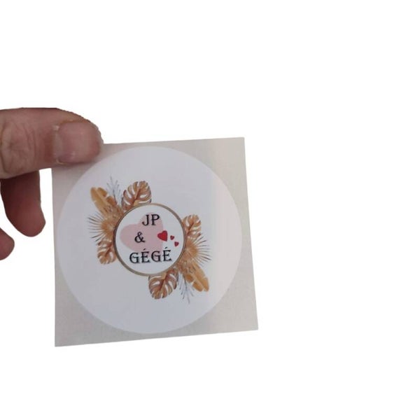 Lots étiquettes Ronde personnalisée 6 CM