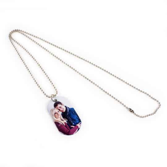 Pendentif avec collier boules  personnaliser avec photo