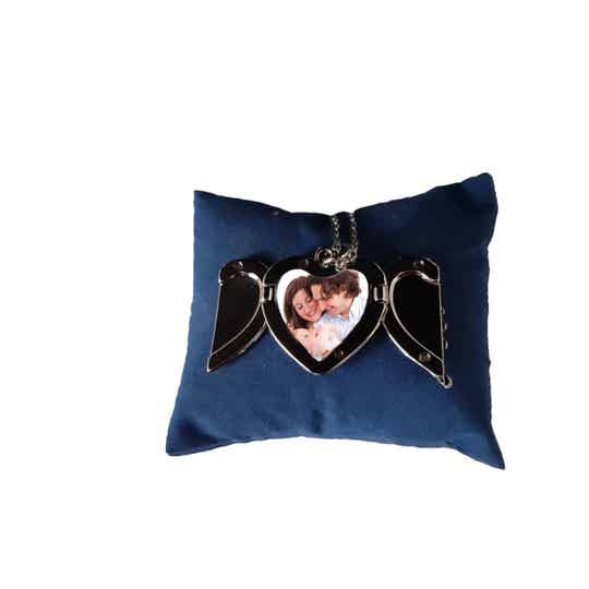 Collier aille d' ange personnalisé avec photo