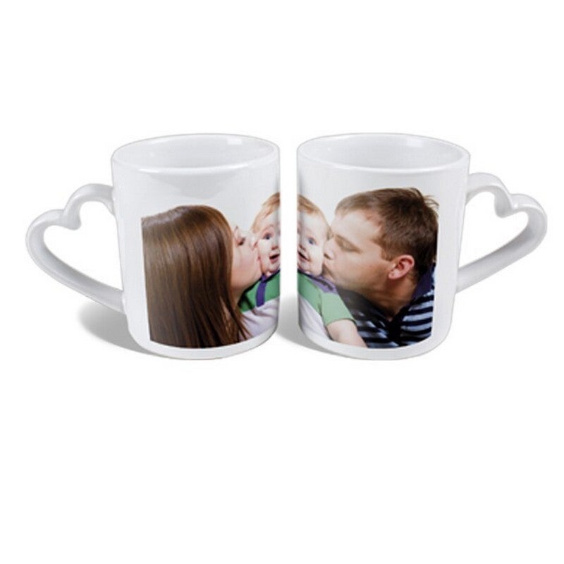 Mug anse cœur personnalisé