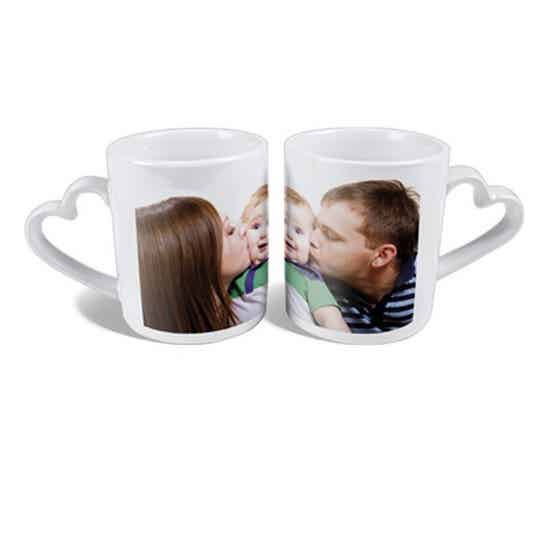 Mug anse cœur personnalisé