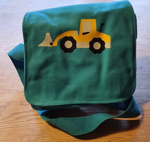 Kindergartentasche türkis mit Trax