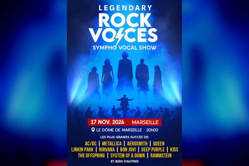 Legendary Rock Voices au Dôme de Marseille le mardi 17 novembre 2026 avec chauffeur VTC