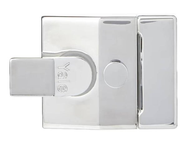 Yale YALP85CHCH P-85-CH-CH-40-Deadlocking Nightlatch Finish, High Security with Automatic Deadlock, Polished Chrome, 40