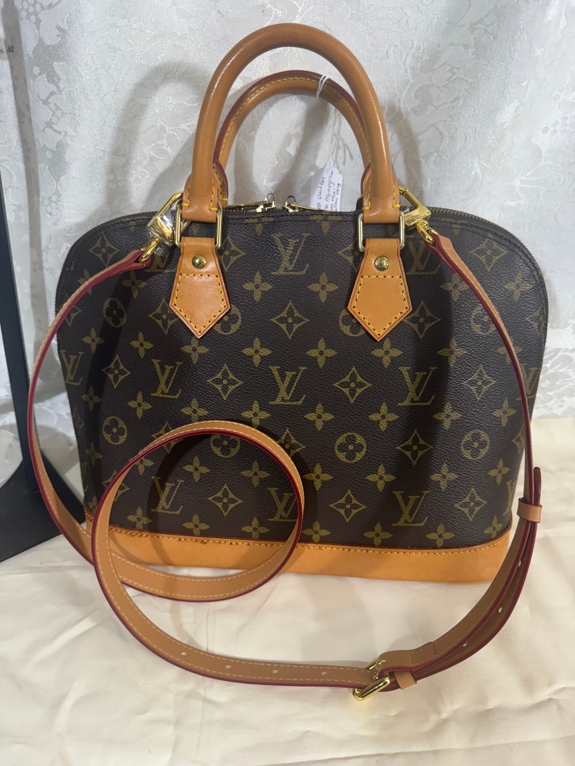 003 Louis Vuitton Alma Monogram Canvas Mini Boston Bag