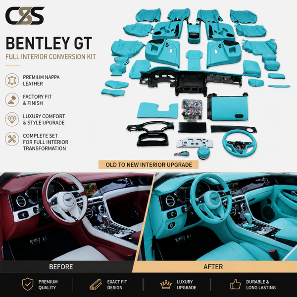 Bentley Continental GT Old to New Interior Upgrade Kit