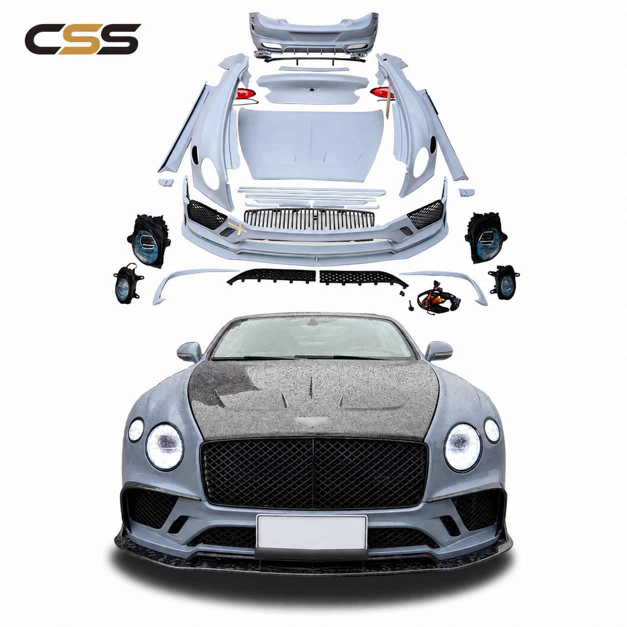 Bentley Continental GT Old to New 2022 MSY Convertible Edition Body Kit