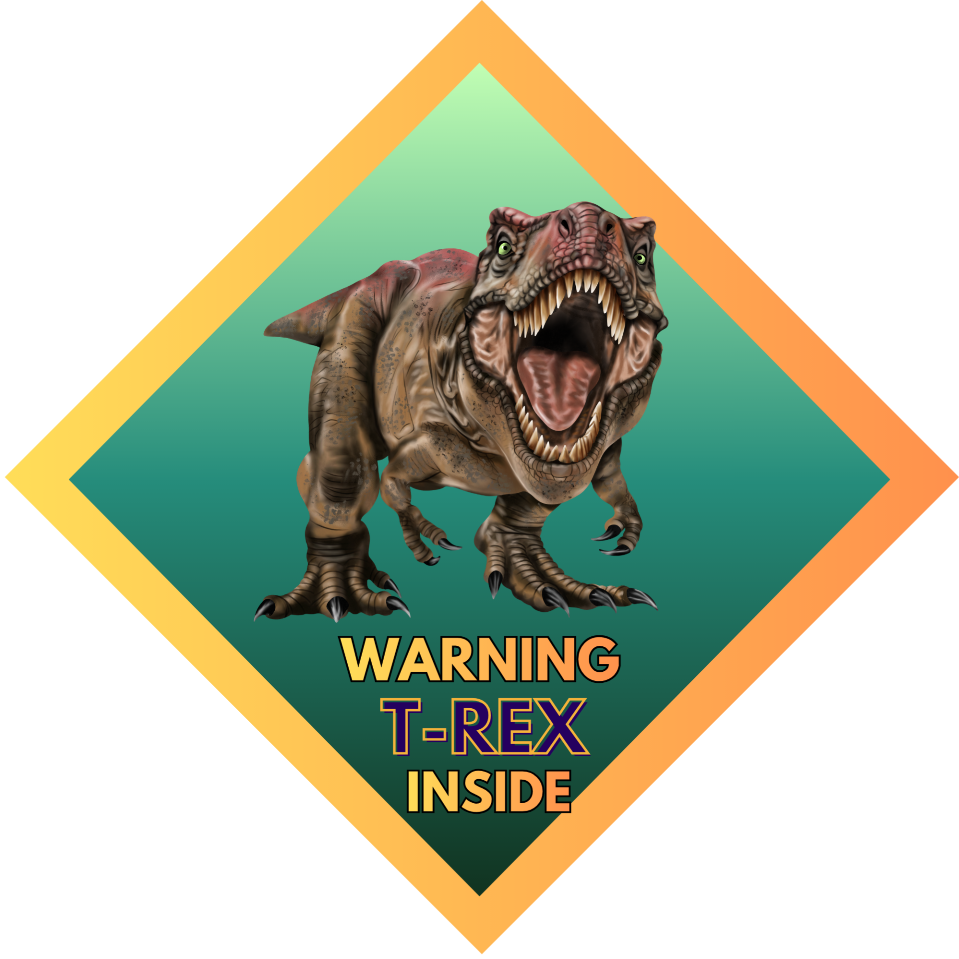 #Beastmode Dino Car Sign – T-Rex Inside