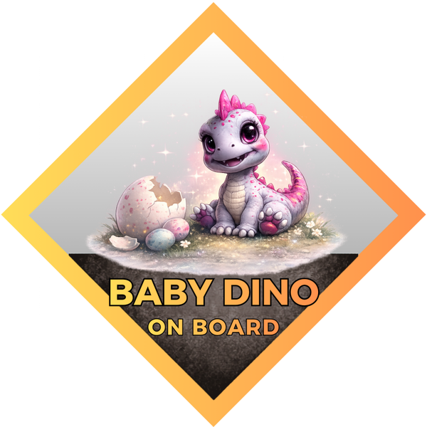 #Beastmode Dino Car Sign – Baby Dino On Board