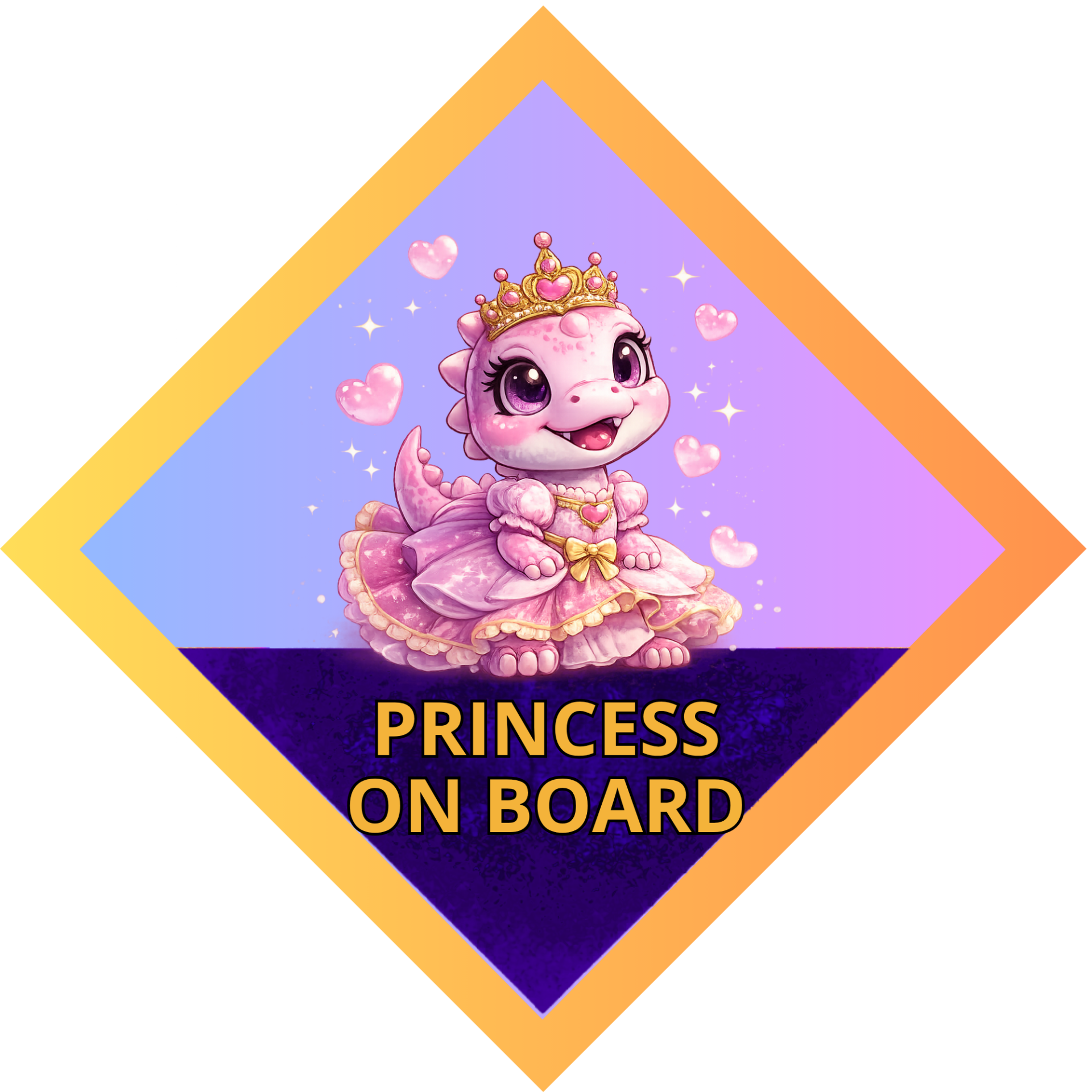 #Beastmode Dino Car Sign – Princess On Board