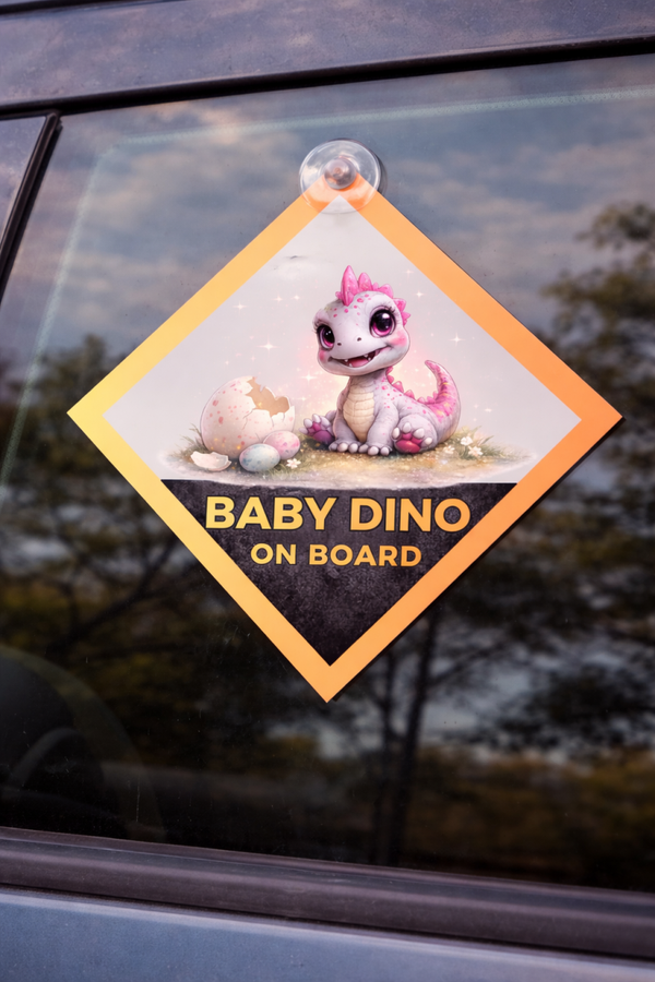 #Beastmode Dino Car Sign – Baby Dino On Board