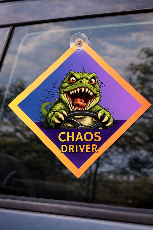 #Beastmode Dino Car Sign – Chaos Driver