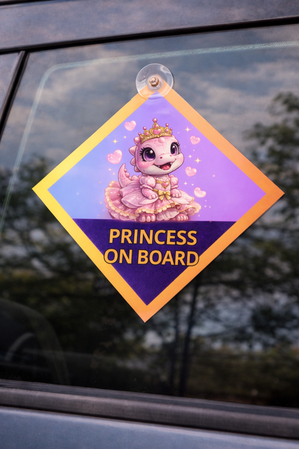 #Beastmode Dino Car Sign – Princess On Board