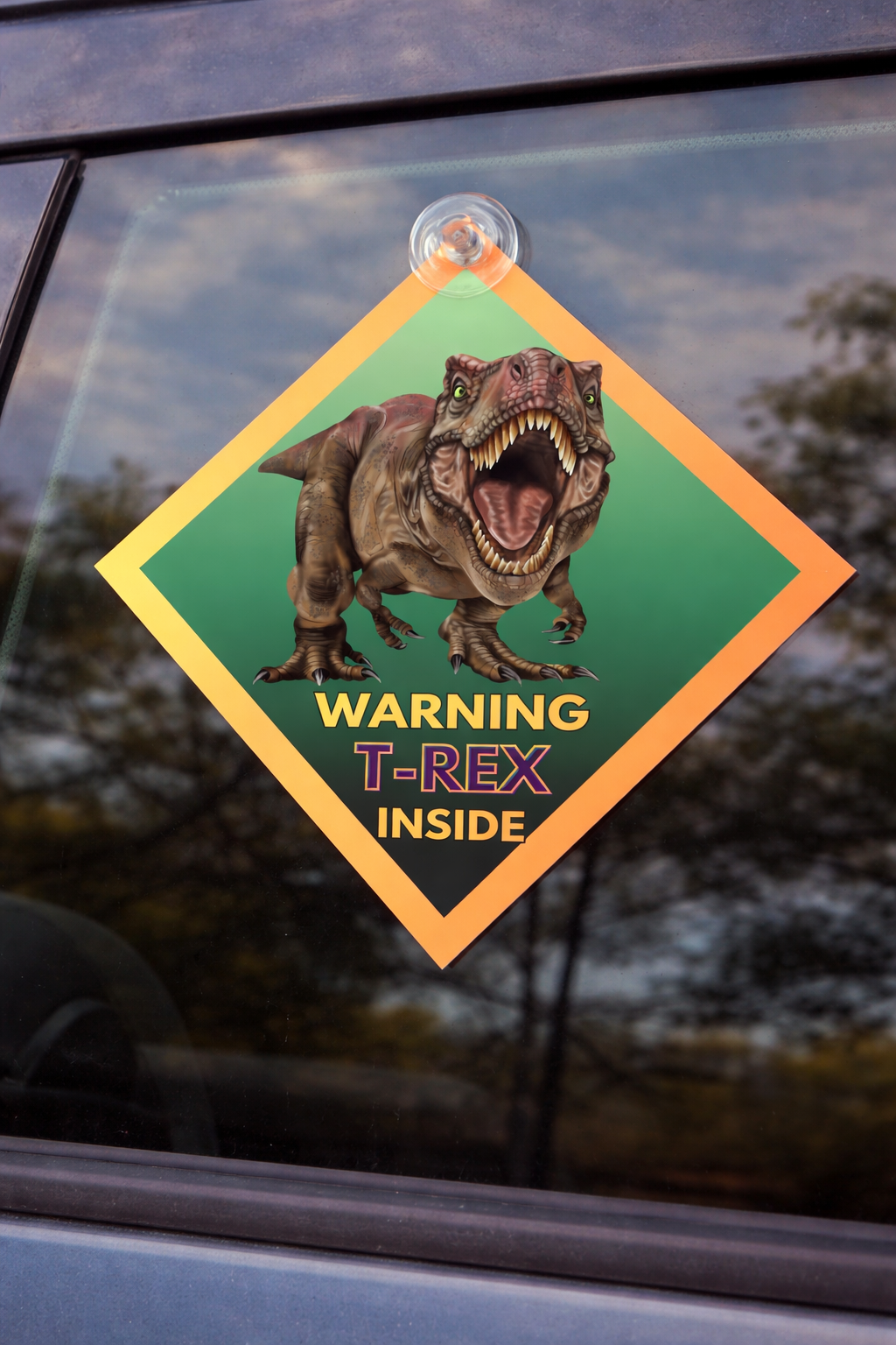 #Beastmode Dino Car Sign – T-Rex Inside