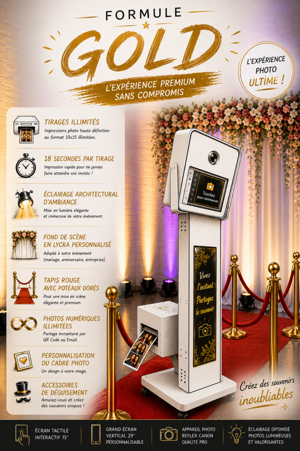 Photobooth PREMIUM "Formule GOLD"