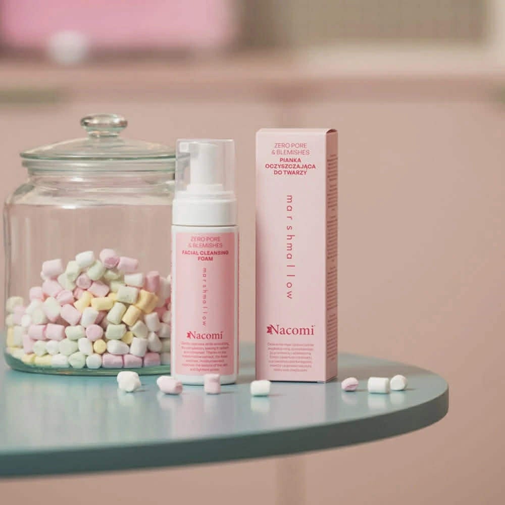 Nacomi -Zero pore & blemishes - Pianka oczyszczająca do twarzy MARSHMALLOW 150ml