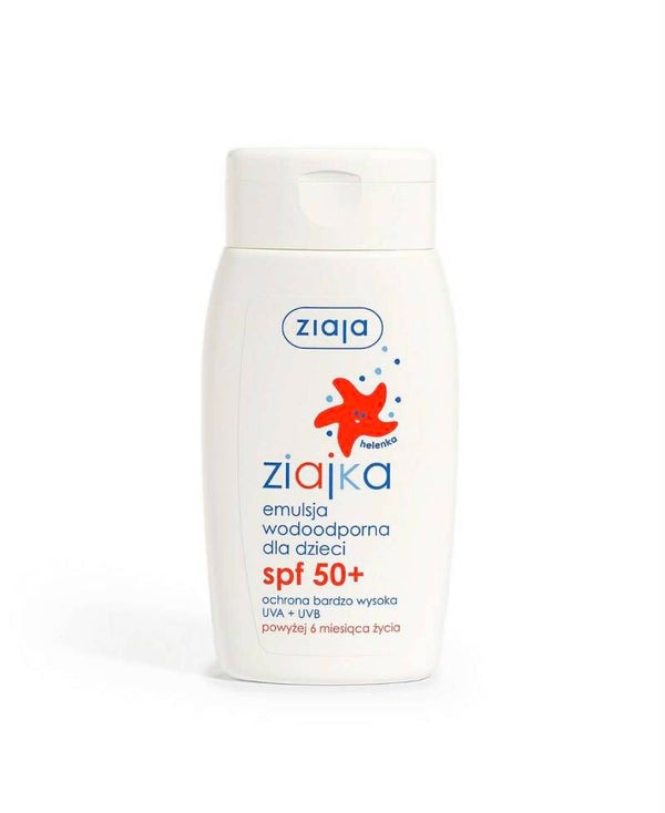 Emulsja wodoodporna dla dzieci SPF 50+ ochrona bardzo wysoka UVA + UVB Ziaja