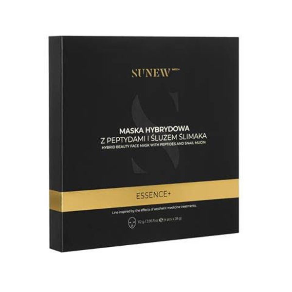SUNEW Maska ESSENCE+ ze śluzem ślimaka i peptydami (Opakowanie 4szt)