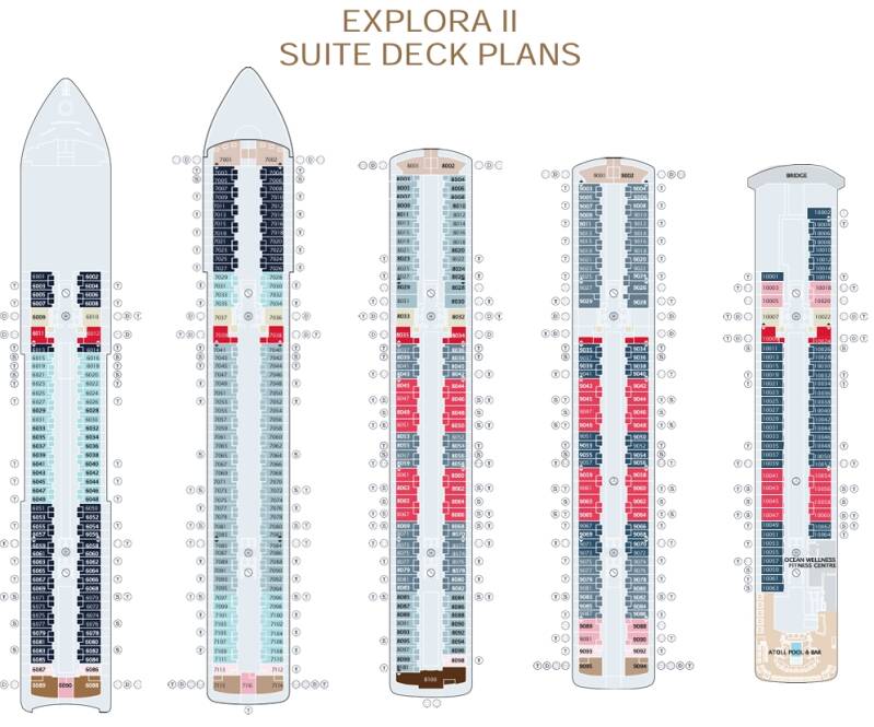 Deckplan  Explora Journeys  | www.explorajourneys-kreuzfahrten.com
