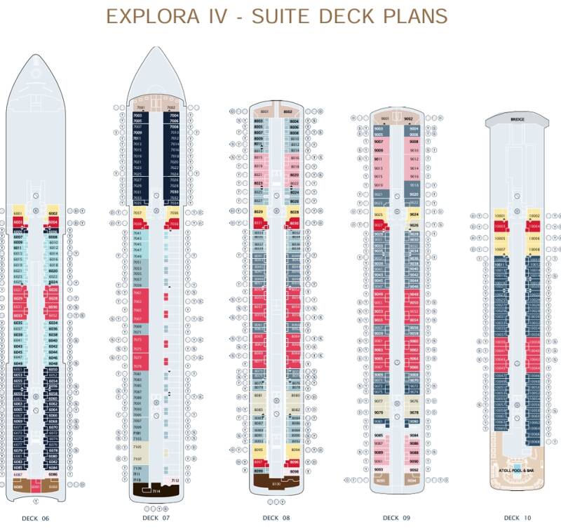 Deckplan  Explora Journeys  | www.explorajourneys-kreuzfahrten.com
