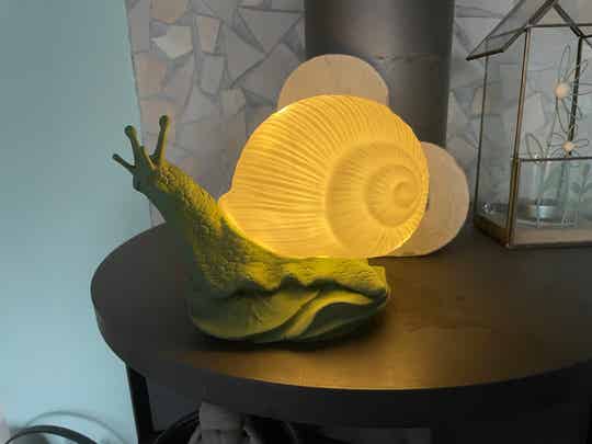 Schneckenlampe Nachttischlampe verschiedene Farben