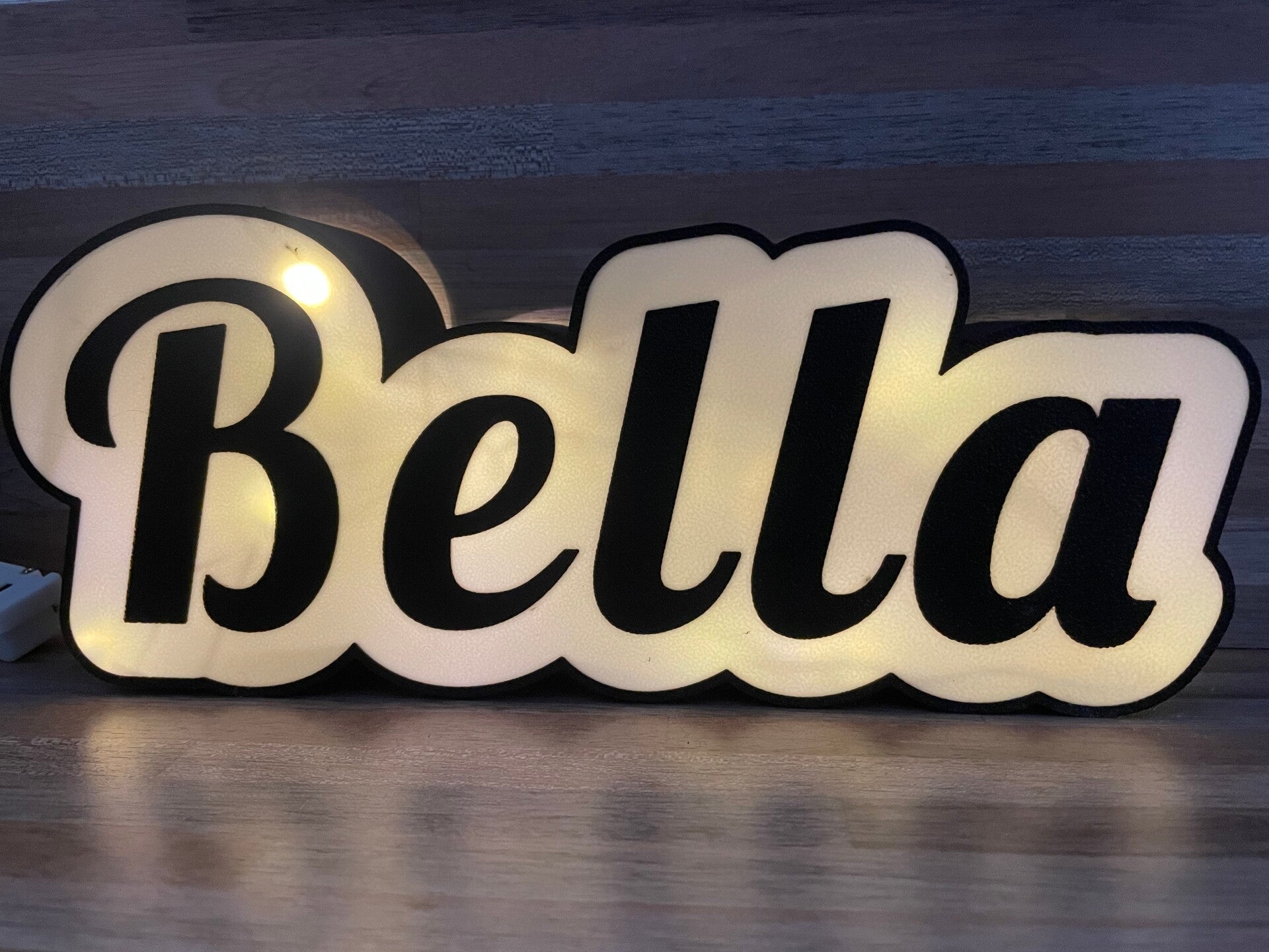 Personalisierte Lampe mit einem Namen