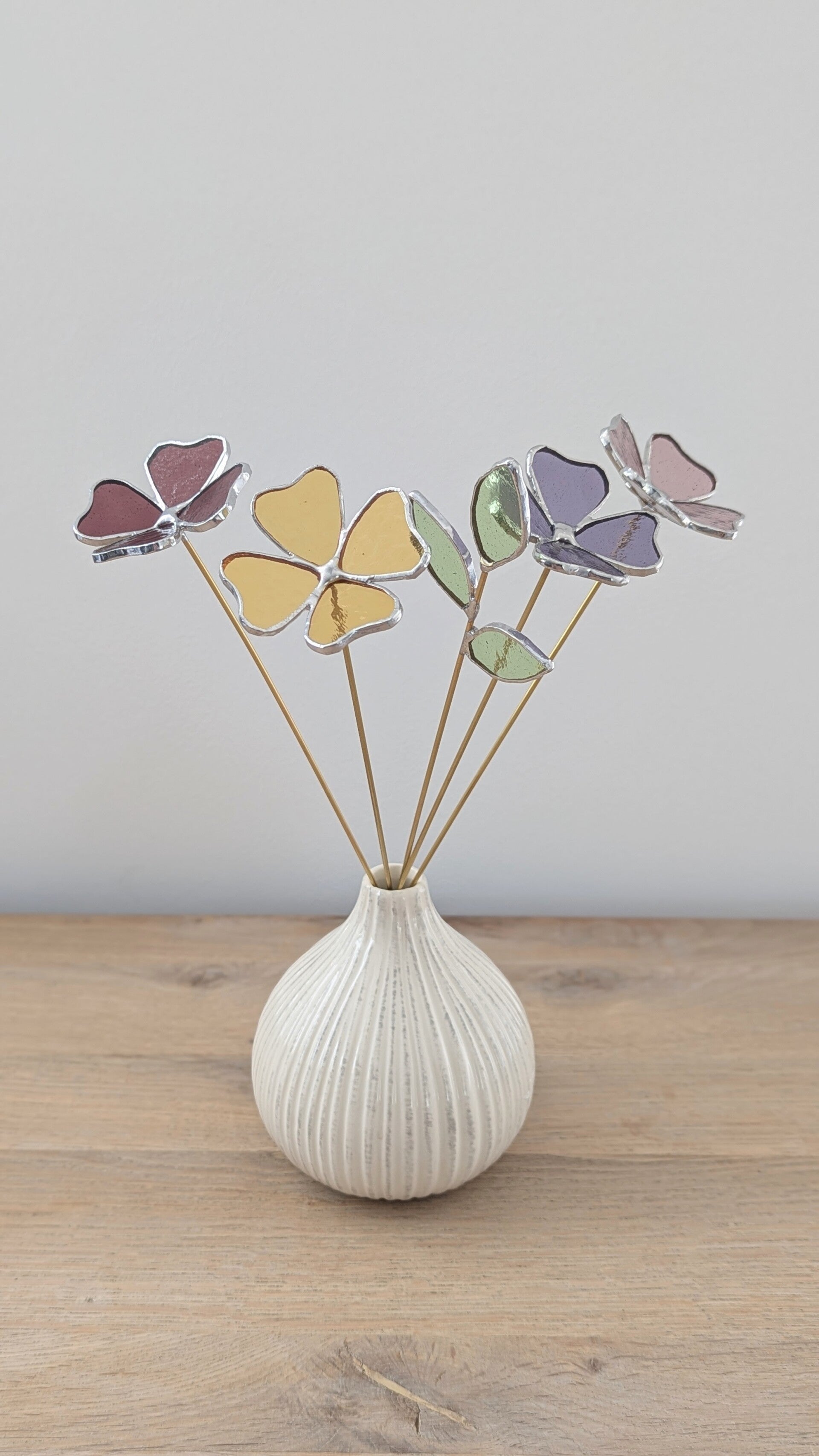 Fonkelboeket (4 bloemen en 1 takje)