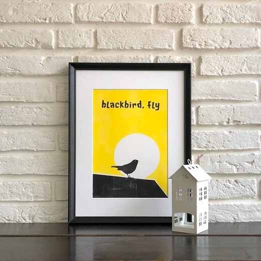 illustratie Blackbird fly