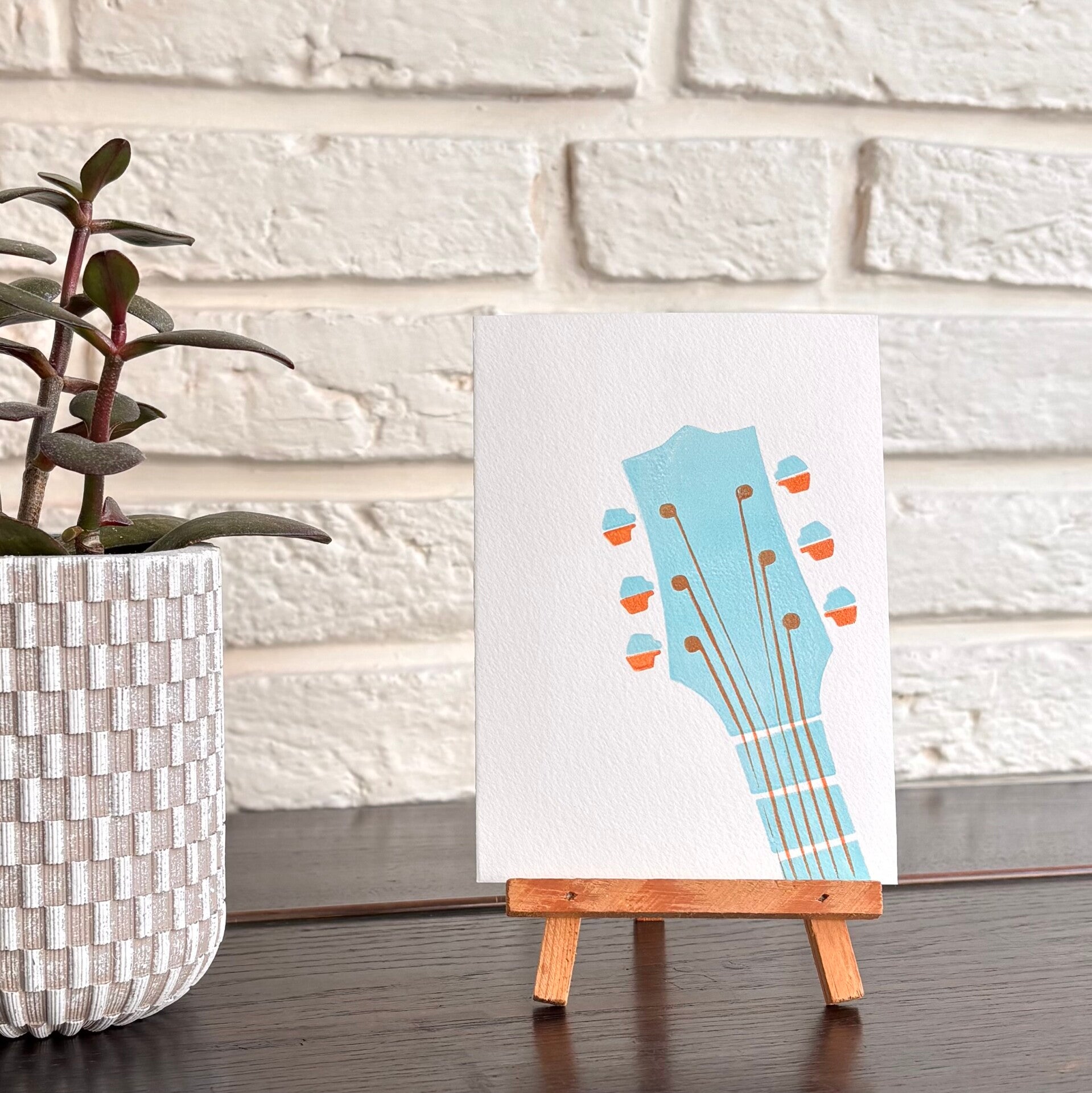 kaart gitaar - blauw