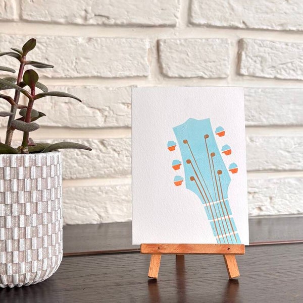kaart gitaar - blauw