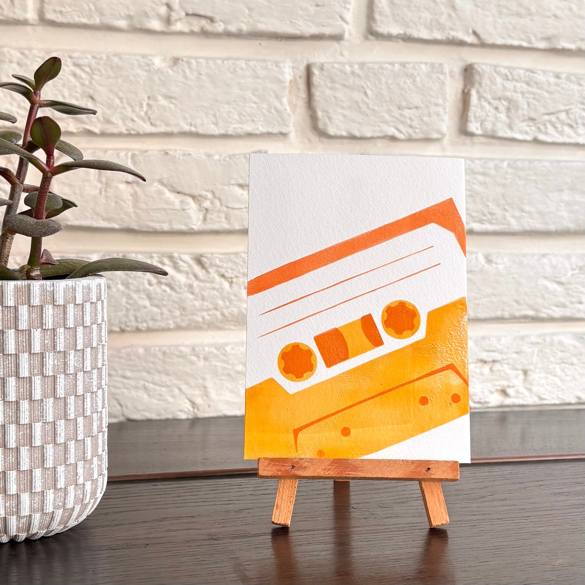 kaart cassette - oranje-bruin