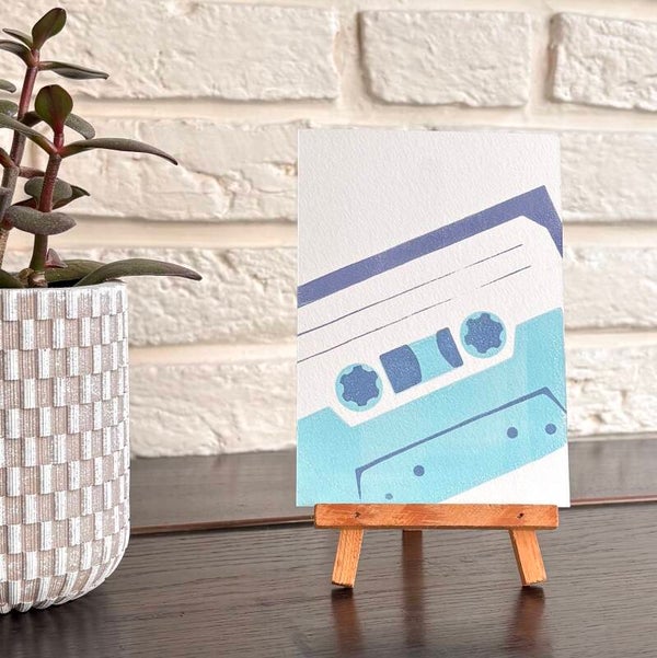 kaart cassette - blauw
