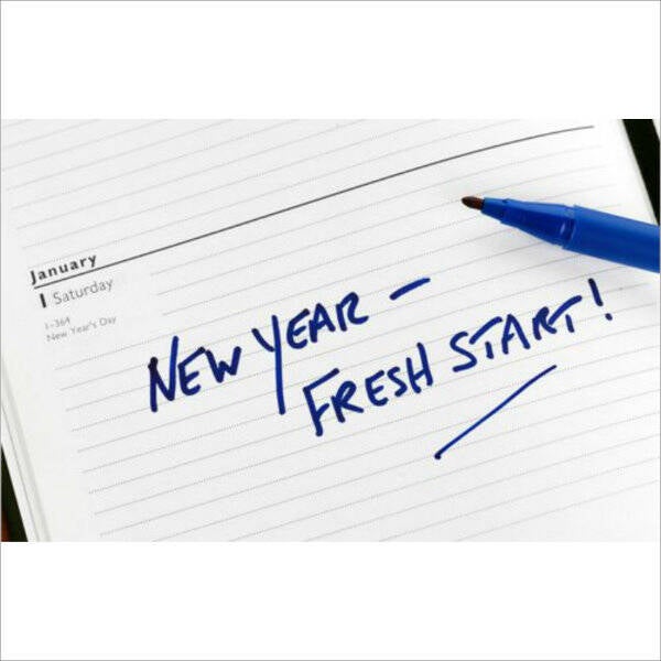 schrijfblok new year fresh start goede voornemens