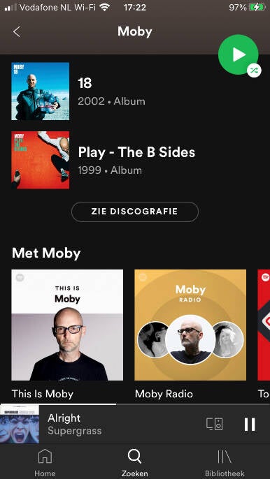 spotify zoeken artiest