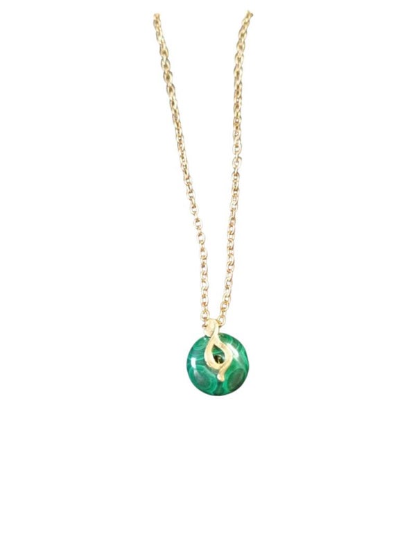 Collier Malachite " Donuts "