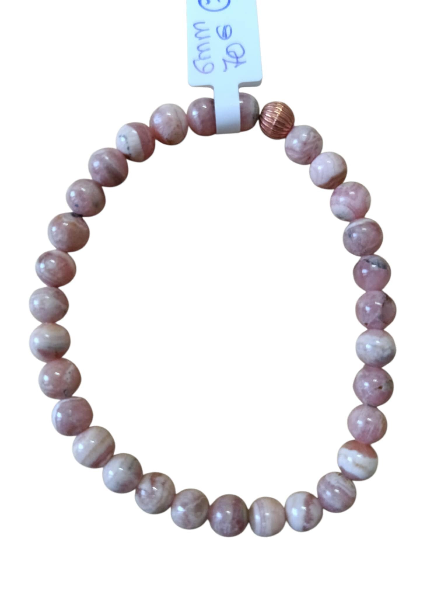 Bracelet Rhodochrosite 6mm Certifié (7)