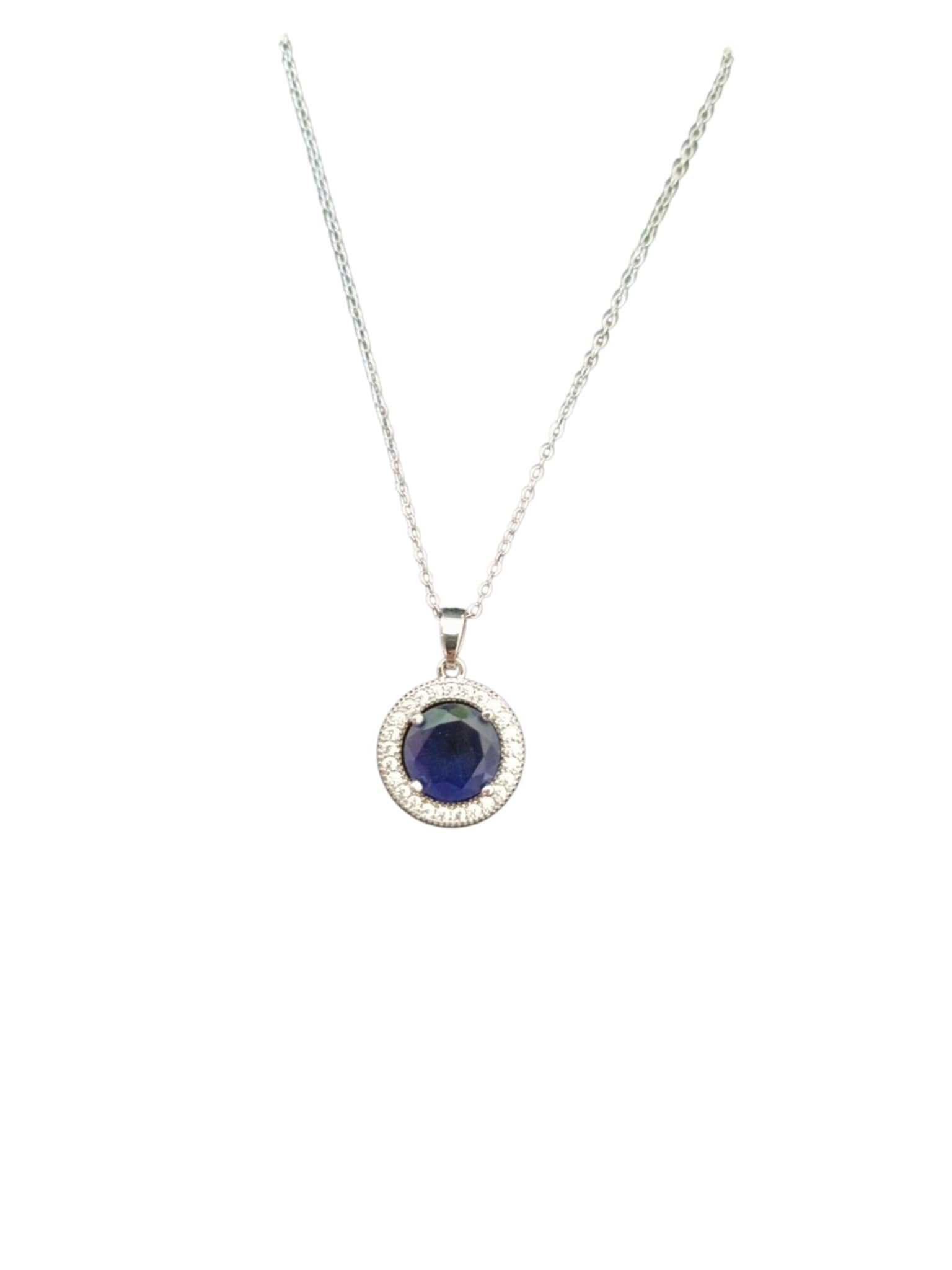 Collier Tourmaline Bleue " Rond "