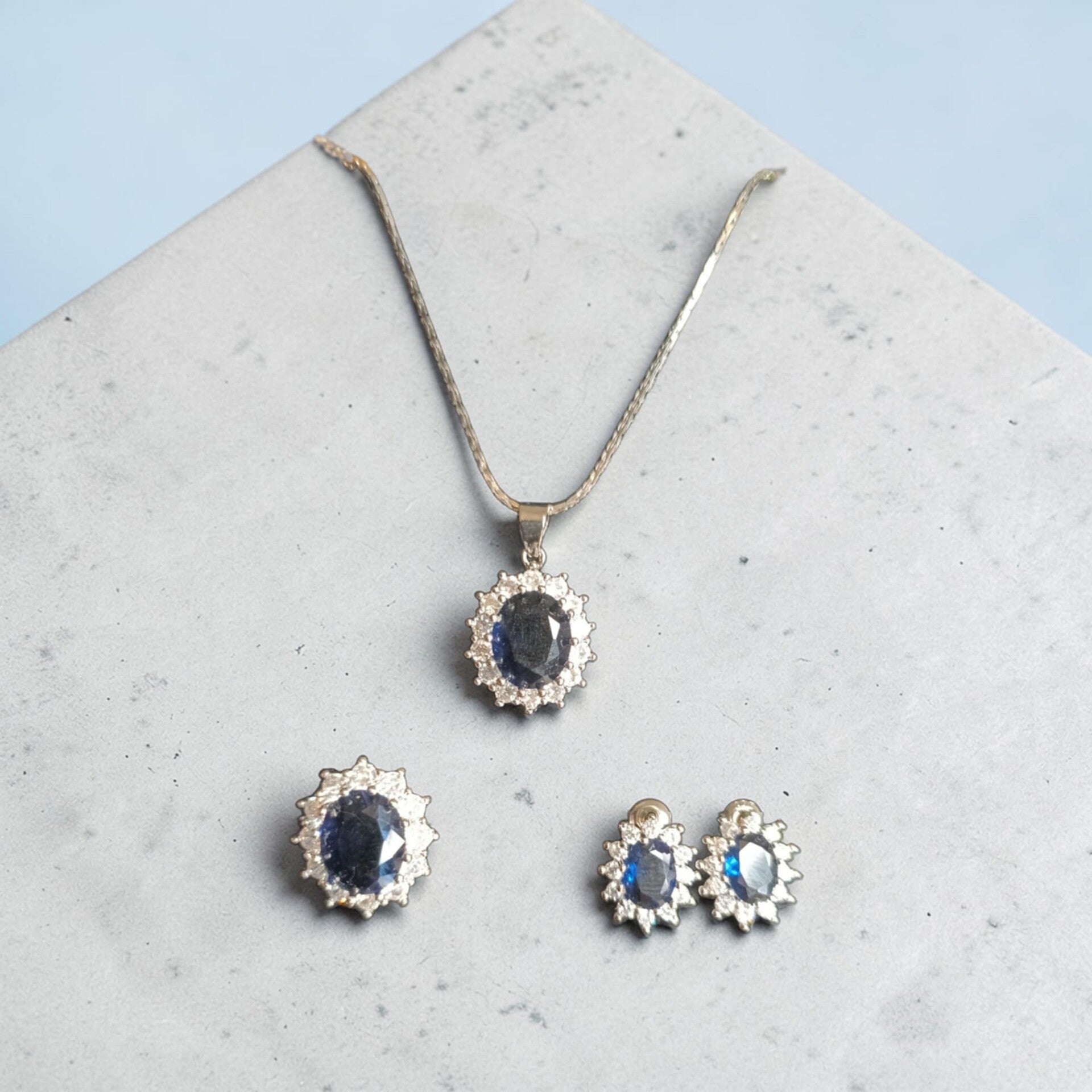 Parure Tourmaline Bleue