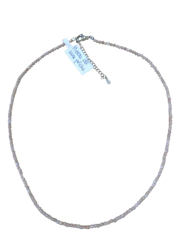 Collier Pierre de Lune Pêche 2.5mm Facetté