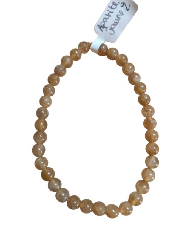 Bracelet Apatite jaune 6mm grade A