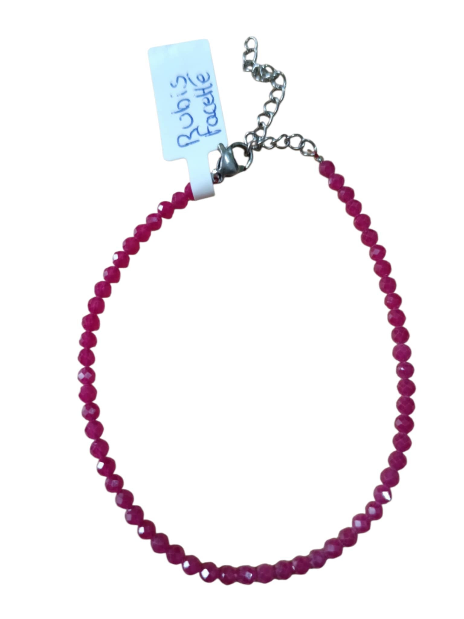 Bracelet Rubis Facetté 3.5mm