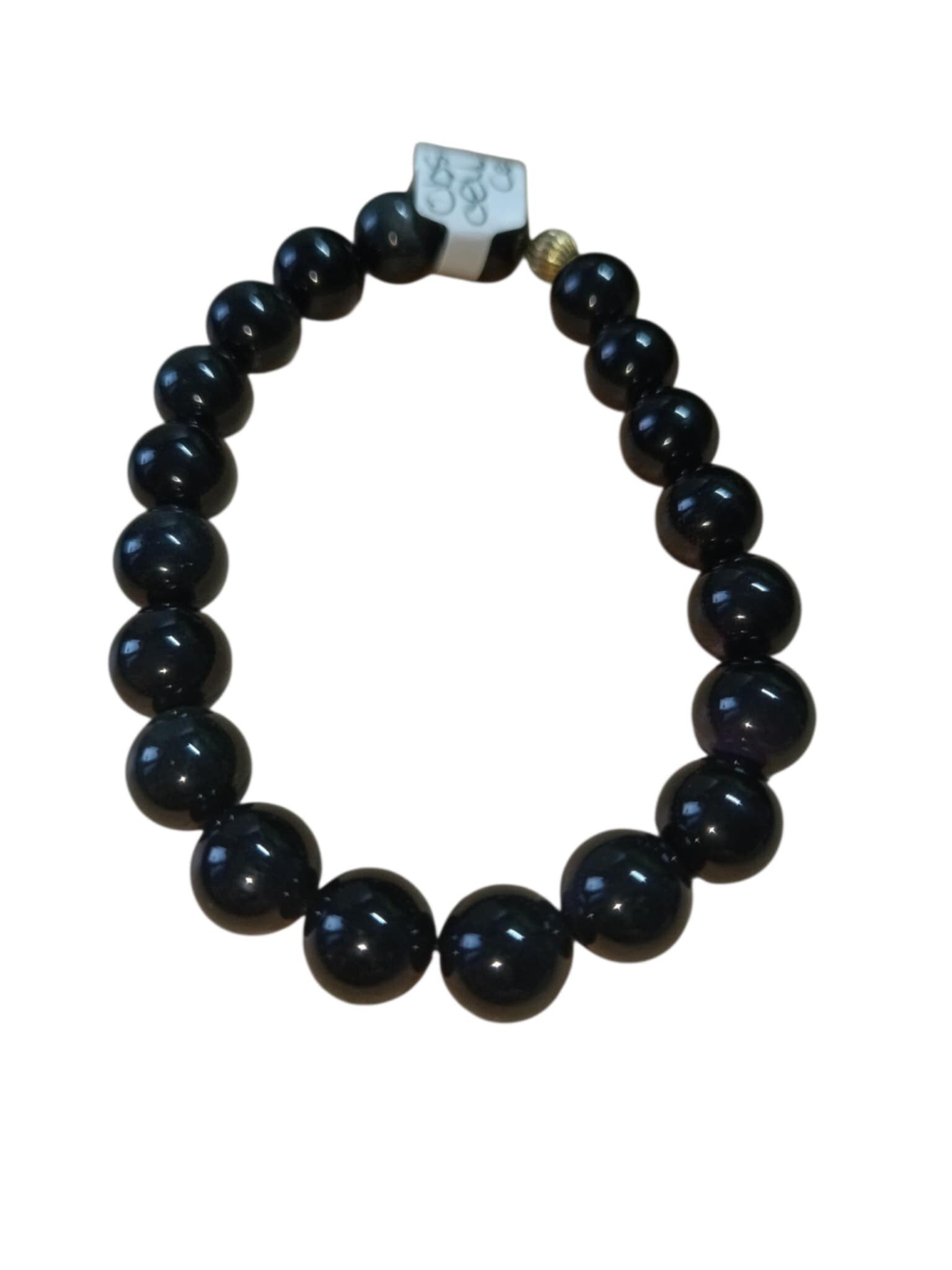 Bracelet Obsidienne Oeil Céleste 10mm