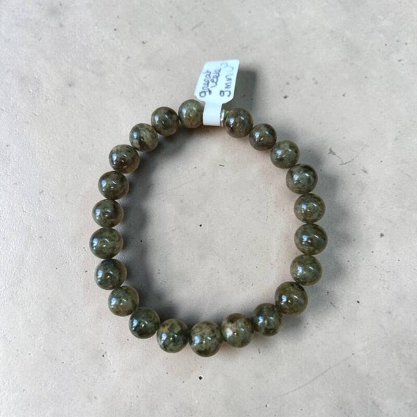 Bracelet Grenat Vert - Tsavorite 9mm