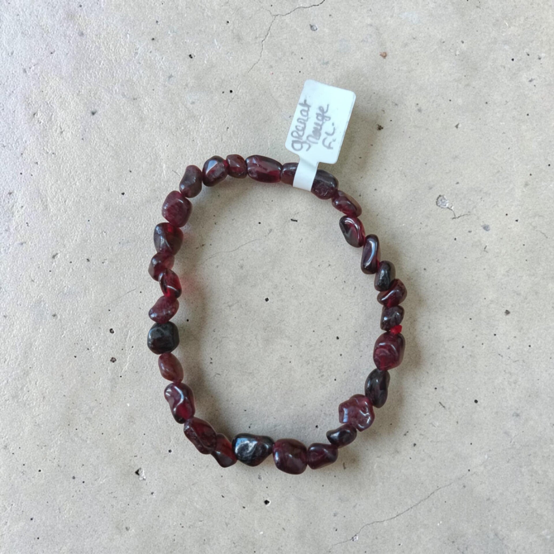 Bracelet Grenat Rouge Forme Libre